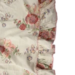 Vintage Laura Ashley Flat Top Sheet Floral Ruffled 50% Cotton Polyester. Fixed Price $22.00.
