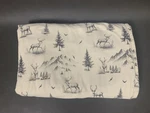 Woolrich Flannel King Flat Sheet Cream Toile Deer Outdoors Theme 84" X 100". Fixed Price $34.95.