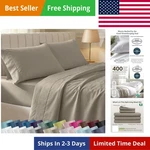 Soft 100% Cotton Bed Sheets Split King Set, 400 Tc Good Housekeeping Award Wi.... Fixed Price $116.58.
