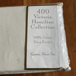 Victoria Hamilton 400 Thread Count Cotton Solid Queen Sheet Set Tan Pcs. Fixed Price $22.00.