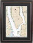 Framed Nautical Chart 12335 - Hudson And East Rivers. Lower Manhattan, Ny. Usa. Fixed Price $159.99.