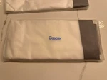 Casper 100% Supima Cotton Twin Xl Flat Sheet White/ Gray . Brand New!. Fixed Price $77.99.