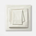 Full Solid Performance 400 Thread Count Sheet Set Sour Cream - Threshold:. Fixed Price $19.99.
