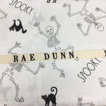 4PC Rae Dunn Halloween Queen Sheet Set Skeleton Scaredy Black Cat Spooky New. Fixed Price $49.99.