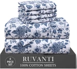 6 Pcs Cotton Sheets - 100% Natural Soft, Lightweight & Breathable Crispy. Fixed Price $106.99.