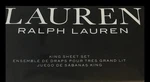 Ralph Lauren 4PC King 100% Cotton Sheet Set Pencil Stripe Grey/white Pre Owned. Fixed Price $95.72.