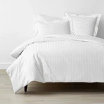 Dobby Stripe Classic Smooth Wrinkle-free Sateen Bed Duvet Cover White, King/ca. Fixed Price $93.99.