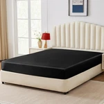Cozylux Satin Fitted Sheet Queen Size, Black Silky Bed Only W. Fixed Price $16.42.