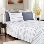 Elegant Comfort Softest And Coziest 6-PIECE Sheet Set Queen, Traci Gray. Fixed Price $32.65.