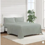 Jennifer Adams Sheet Set Green Eternal Fitted Flat Pillowcase Wrinkle Resistant. Fixed Price $119.99.