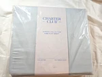 King Flat Sheet Damask 550 Thread Count Solid Charter Club Light Blue. Fixed Price $48.92.