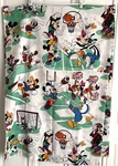 Vintage Walt Disney Co. Mickey Mouse & Friends Sports Twin Bed Flat Sheet, Nice. Fixed Price $19.95.