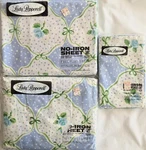 Lady Pepperell Vintage New 4PC Full Bed Sheets Pillowcases Set Blue Roses. Fixed Price $64.95.