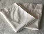Pair Calvin Klein Pillowcases 100% Combed Cotton Soft Cream Luxury. Fixed Price $30.00.