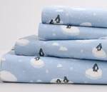 New Cuddl Duds Full, Queen, King Size Microfiber Penguins 4 Piece Sheet Set. Fixed Price $49.99.