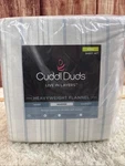Cuddl Duds Heavyweight Cotton Flannel Sheet Set 4PCS Everyday Stripe King Blue. Fixed Price $53.00.