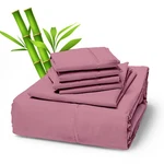 6 Piece Premium Bamboo Sheet Set, Deep Pockets, 50 Colors, 2200 Count, Soft. Fixed Price $38.99.