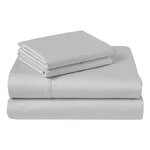 Non Sticky Cotton King Size Sheets - Bedding Set For Silver Grey. Fixed Price $91.02.