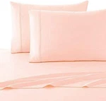 Luxury Peach 800 Thread-count Cotton Bed Sheets Set For Queen Size Mattress. Fixed Price $157.99.