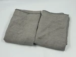 New West Elm SET/2 King European Flax Linen Merrow Edge Pillowcases, Warm Gray. Fixed Price $39.00.