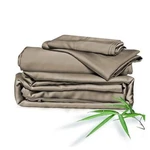 Home Bed Set, 100% Rayon Derived From Bamboo, King Taupe. Fixed Price $88.60.