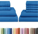 King Bed Sheets Set - 4 & 6 Piece Royal Blue Elegance. Fixed Price $119.99.