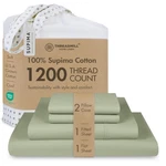 Threadmill 1200 Tc Supima Cotton King Sheet Set Sage Green 4PC Deep Pocket. Fixed Price $169.99.