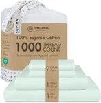 Luxury California King Sheets Set, 1000TC Supima Cotton, Seaglass Color. Fixed Price $281.99.