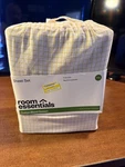 Cotton Blend Sateen Sheet Set - Room Essentials King Yellow Micro Grid. Fixed Price $23.99.