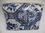 Ralph Lauren Palm Harbor 450TC White Blue Octagonal Floral Fitted Sheet - King. Fixed Price $549.99.