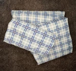 Target Kids Twin Cotton Sheet Set Blue/white Plaid Flat Fitted 1 Pillowcase. Fixed Price $10.00.