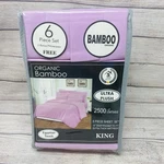 New! 6 Piece Organic Bamboo King Size Sheet Set - Pink Deep Pockets, Egyptian. Fixed Price $34.99.