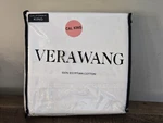 Vera Wang 4PCS Cal King Bed Sheet Set 100% Egyptian Cotton White New. Fixed Price $129.00.
