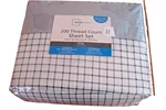 King Sheet Set Easy Care Window Pane Black New 4 Piece. Fixed Price $38.92.