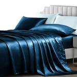 Nsgz 3 Pieces Satin Twin Xl, Silky Sets With 1 Fitted Sheet,. Fixed Price $23.49.