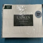 Ralph Lauren White Twin Size Sheet Set Dunham Sateen 300 Thread Count New. Fixed Price $59.00.