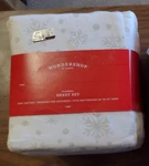 Twin Christmas Flannel Sheet Set Ivory Snowflake Wondershop :BD25-1. Fixed Price $18.85.