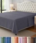 Utopia Bedding Flat Sheet 1 Pack Full, Grey Soft Brushed Microfiber Fabric .... Fixed Price $27.35.