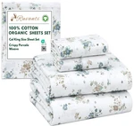 Ruvanti 100% Cotton Organic Percale Sheets California King, Halcyon. Fixed Price $84.79.