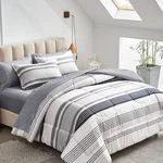 Flysheep Ombre Boho Striped Bed Bag 6 Pieces Twin Size, Grey Navy Black. Fixed Price $80.15.