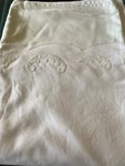 Williams Sonoma Home Italian Cotton Applique King Top Sheet & 6 Std. Pillowcases. Fixed Price $145.00.