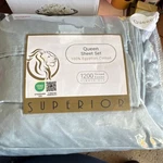 Superior Queen Sheet Set Egyptian Cotton 1200TC Deep Pocket Teal Solid. Fixed Price $64.75.