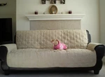 Bonded Micro Suede Fully Quilted Pets Sofa Love Seat Arm Chair Slipcovers Throw. Fixed Price $13.99.