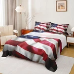 United States Sheet Set Teens American Flag Fitted Twin, Blue Red Beddi.... Fixed Price $49.83.