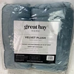 Great Bay Home Micro Cozy Velvet Plush Solid Sheet Set. Blue Surf - Twin, Deluxe. Fixed Price $91.98.
