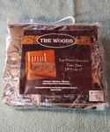 The Woods Three Piece Camo Sheet Set Twin Size. Fixed Price $21.50.