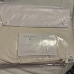 Sferra Grande Hotel Collection 77320 King Flat Sheet Ivory/ivory Percale Italy. Fixed Price $149.99.
