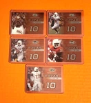 2006 Sage Aspire 5 Star Vince Young Complete Rc Card Set Top Load Holders. Fixed Price $20.00.