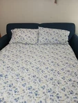 Jc Penney Florals "ienjoy Me" Queen Sheet Set 4 Pc Blue White Yellow Green. Fixed Price $24.99.