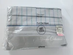 Jc Penney Supreme Collection Windsor Plaid Flat Sheet 180 Tc Nos Vtg. Fixed Price $15.99.